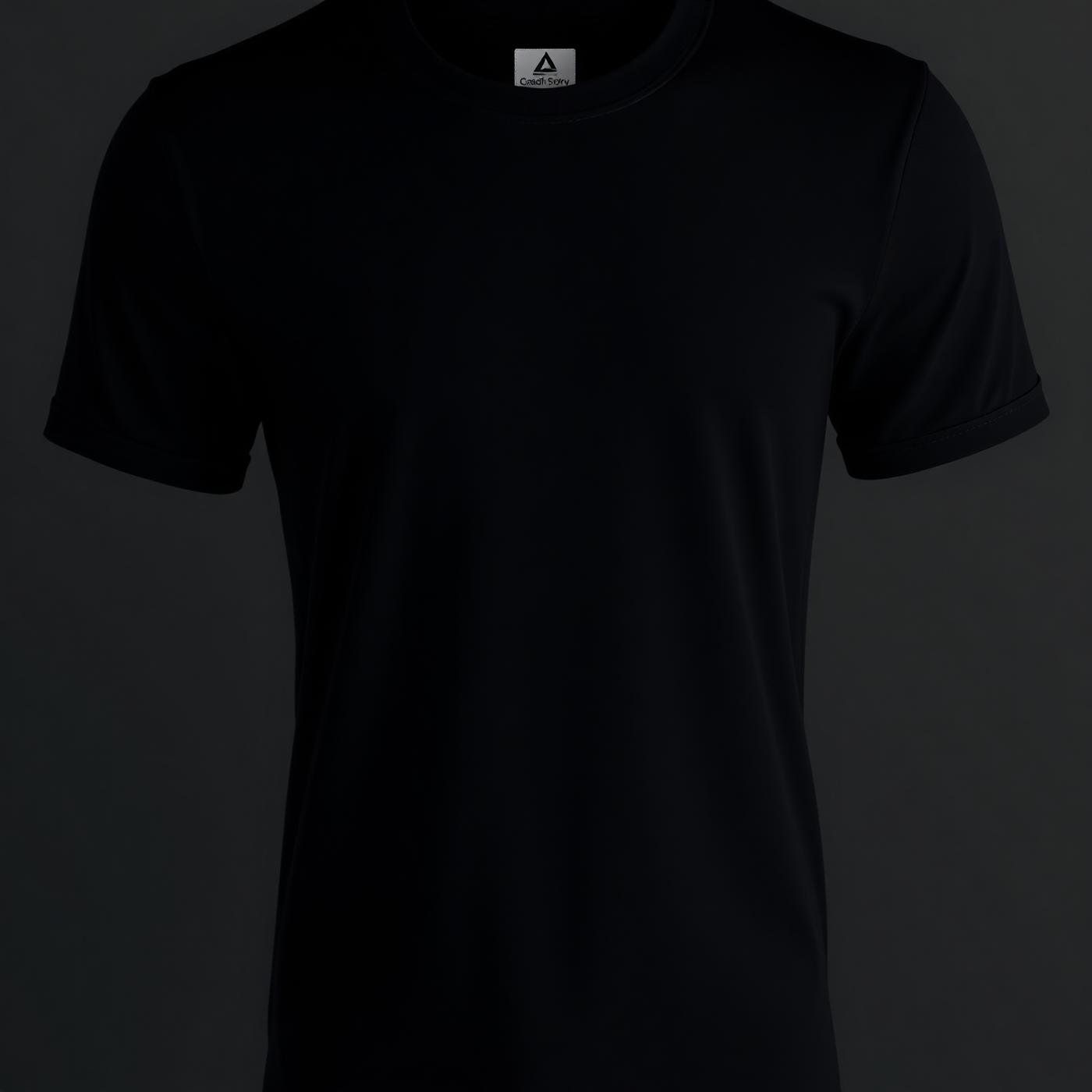 Black sponsor t-shirt mockup